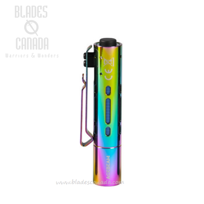 (image for) Acebeam Rider RX Flashlight, Stainless Steel Rainbow - 650 Lumens